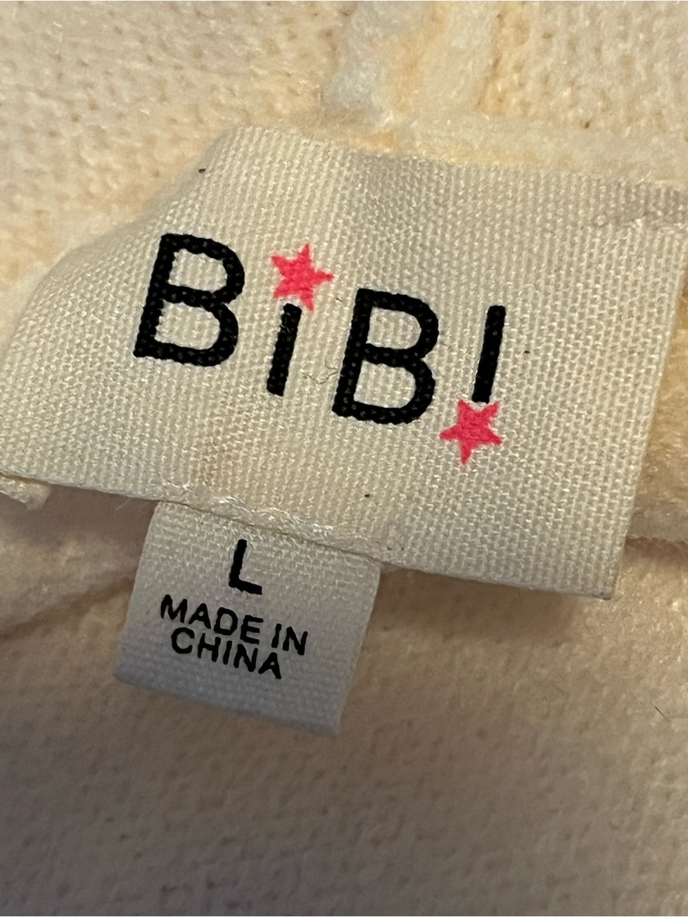 BiBi Cream Hoodie Sweater with Orange Flower L - Picture 6 of 7